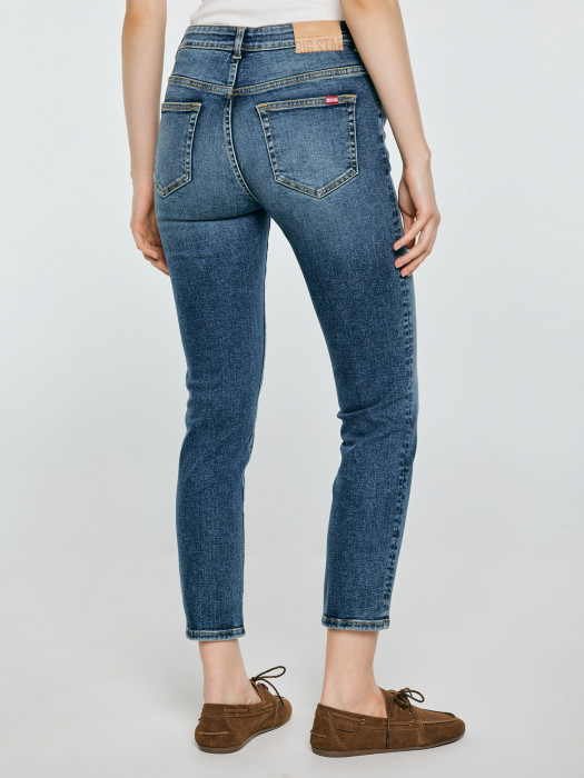 Mid rise skinny džínsy ADELA CROPPED 296